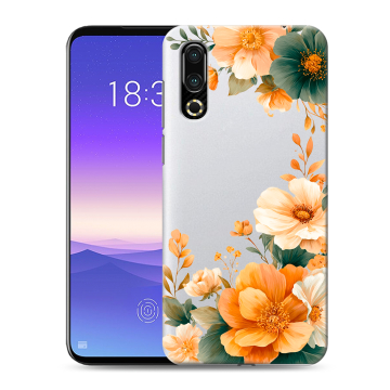 Пластиковый чехол на Meizu 16s с принтом Цветы принт