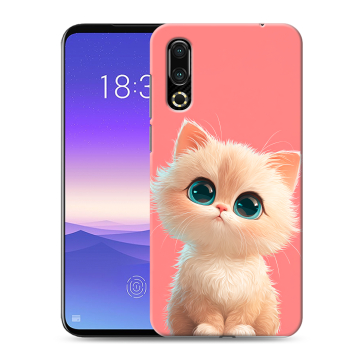 Пластиковый чехол на Meizu 16s с принтом Розовый котенок