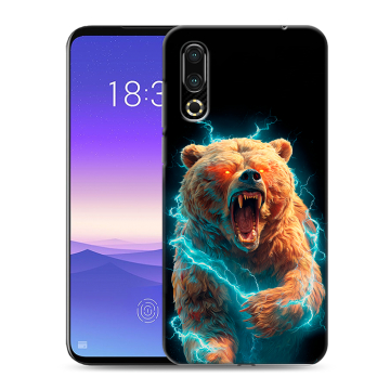 Пластиковый чехол на Meizu 16s с принтом Медведь