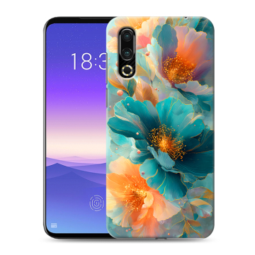 Пластиковый чехол на Meizu 16s с принтом Цветы