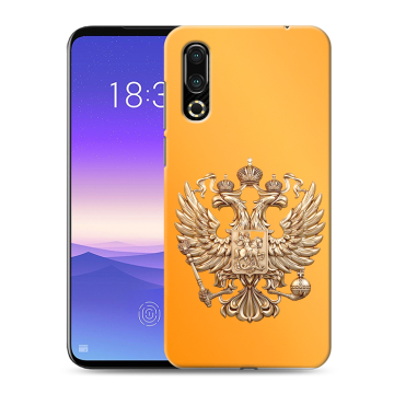 Пластиковый чехол на Meizu 16s с принтом Герб Флаг России
