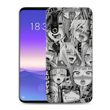 Пластиковый чехол на Meizu 16s с принтом Ahegao Ахегао Аниме