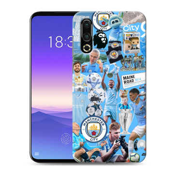 Пластиковый чехол на Meizu 16s с принтом Man City Манчестер Сити