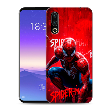 Пластиковый чехол на Meizu 16s с принтом Spiderman Человек паук Пластиковый чехол на Meizu 16s с принтом Spiderman Человек паук