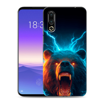 Пластиковый чехол на Meizu 16s с принтом Медведь