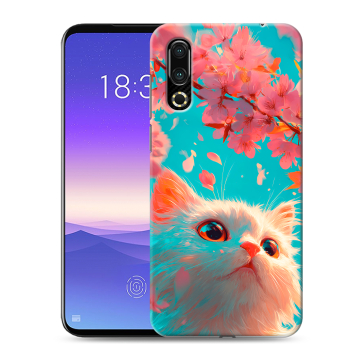 Пластиковый чехол на Meizu 16s с принтом Красивый кот