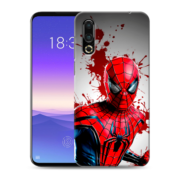 Пластиковый чехол на Meizu 16s с принтом Spiderman Человек паук