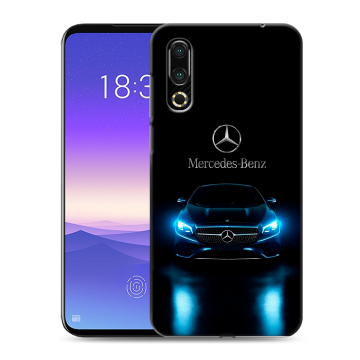 Пластиковый чехол на Meizu 16s с принтом Mercedes Мерседес