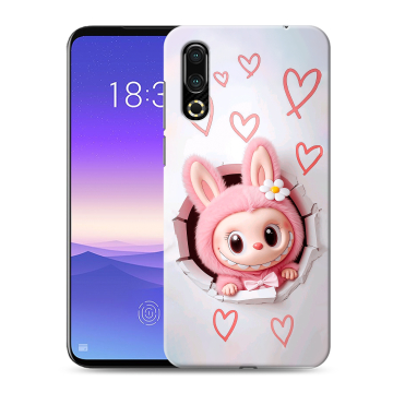 Пластиковый чехол на Meizu 16s с принтом Labubu Лабубу
