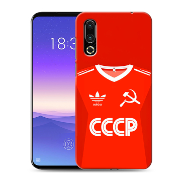 Пластиковый чехол на Meizu 16s с принтом Флаг Герб СССР