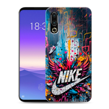 Пластиковый чехол на Meizu 16s с принтом Nike Найк