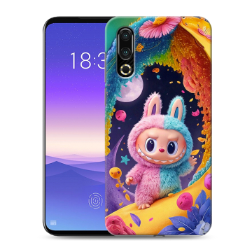 Пластиковый чехол на Meizu 16s с принтом Labubu Лабубу