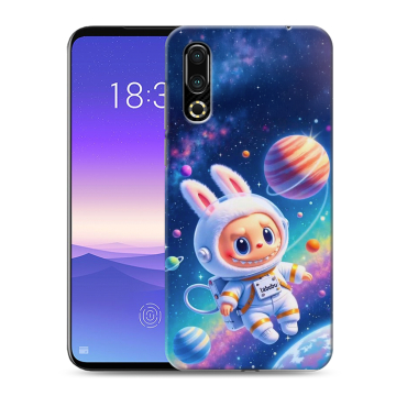 Пластиковый чехол на Meizu 16s с принтом Labubu Лабубу