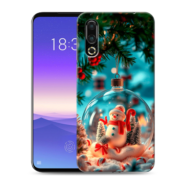 Пластиковый чехол на Meizu 16s с принтом Новый год