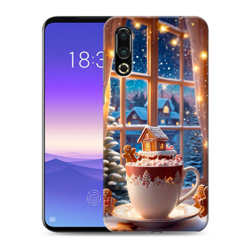 Пластиковый чехол на Meizu 16s с принтом Новый год