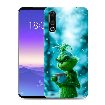 Пластиковый чехол на Meizu 16s с принтом Новый год гринч