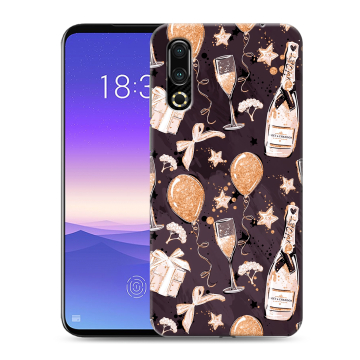 Пластиковый чехол на Meizu 16s с принтом Новый год