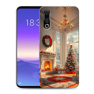 Пластиковый чехол на Meizu 16s с принтом Новый год