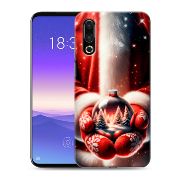 Пластиковый чехол на Meizu 16s с принтом Новый год