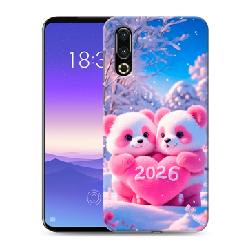 Пластиковый чехол на Meizu 16s с принтом Новый год