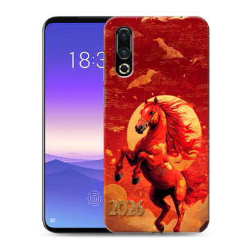 Пластиковый чехол на Meizu 16s с принтом Новый год