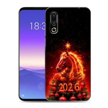 Пластиковый чехол на Meizu 16s с принтом Новый год
