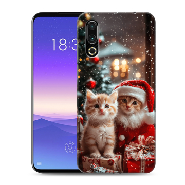 Пластиковый чехол на Meizu 16s с принтом Новый год