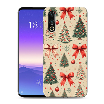 Пластиковый чехол на Meizu 16s с принтом Новый год