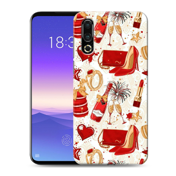 Пластиковый чехол на Meizu 16s с принтом Новый год