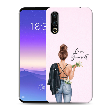 Пластиковый чехол на Meizu 16s с принтом женский