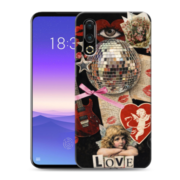 Пластиковый чехол на Meizu 16s с принтом для девочек