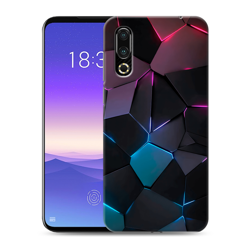 Пластиковый чехол на Meizu 16s с принтом Геометрия неона Пластиковый чехол на Meizu 16s с принтом Геометрия неона