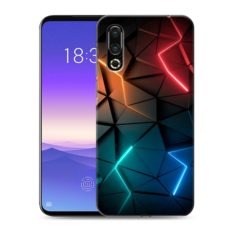 Пластиковый чехол на Meizu 16s с принтом Абстракция неон Пластиковый чехол на Meizu 16s с принтом Абстракция неон
