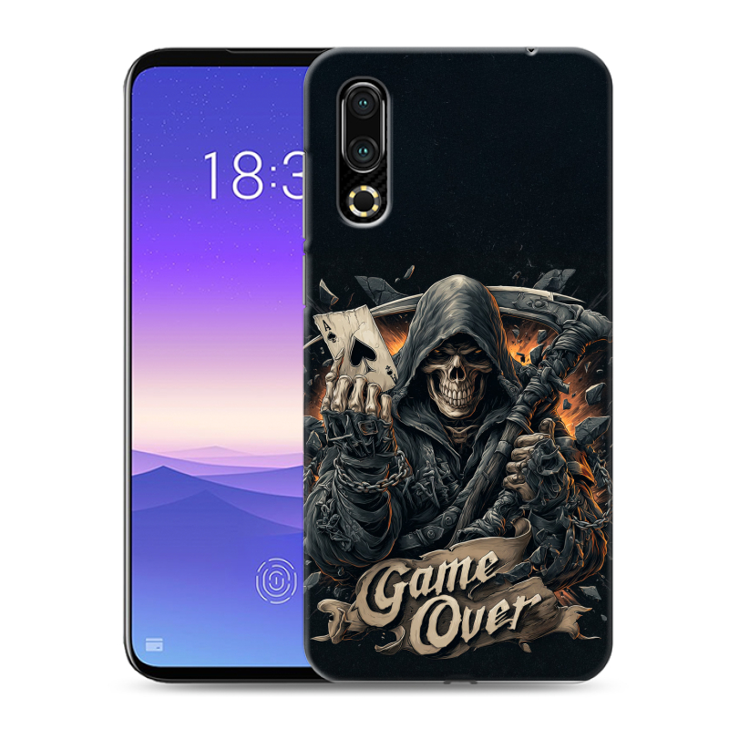 Пластиковый чехол на Meizu 16s с принтом Скелет карты Пластиковый чехол на Meizu 16s с принтом Скелет карты