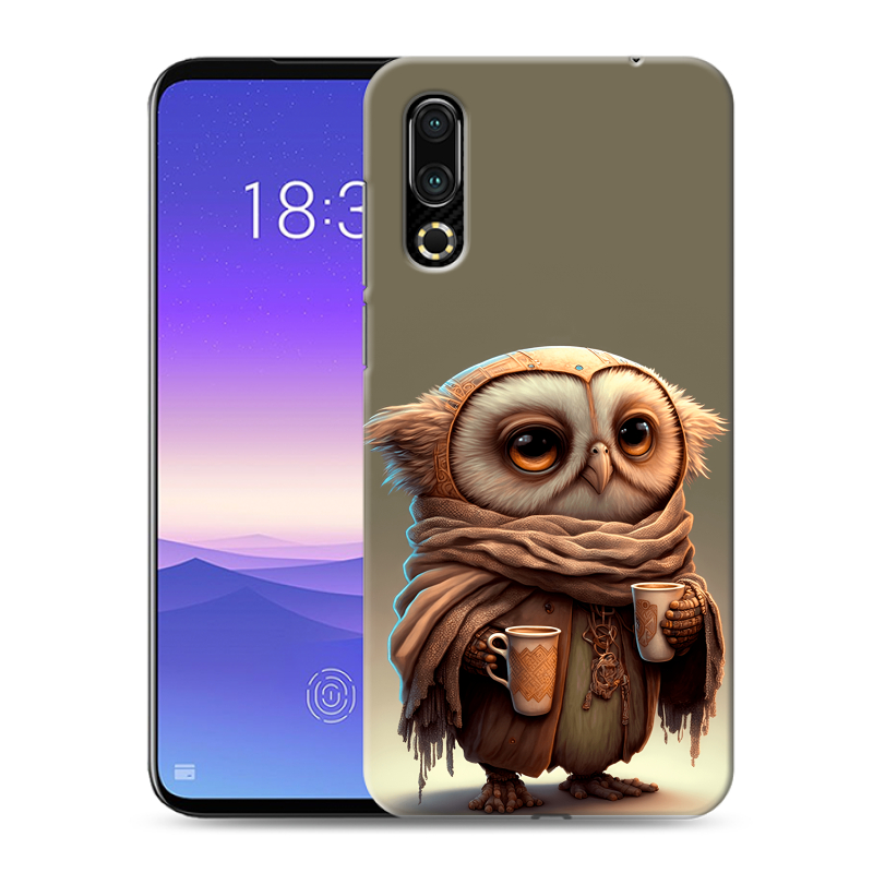 Пластиковый чехол на Meizu 16s с принтом Сова Пластиковый чехол на Meizu 16s с принтом Сова