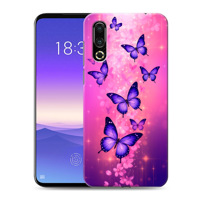 Пластиковый чехол на Meizu 16s с принтом Бабочки Пластиковый чехол на Meizu 16s с принтом Бабочки