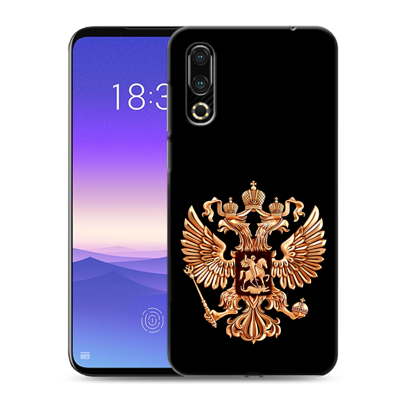 Пластиковый чехол на Meizu 16s с принтом Герб России золотой Пластиковый чехол на Meizu 16s с принтом Герб России золотой