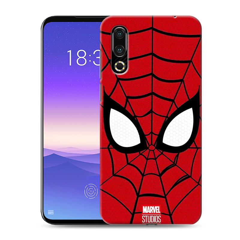 Пластиковый чехол на Meizu 16s с принтом человек паук spiderman Пластиковый чехол на Meizu 16s с принтом человек паук spiderman