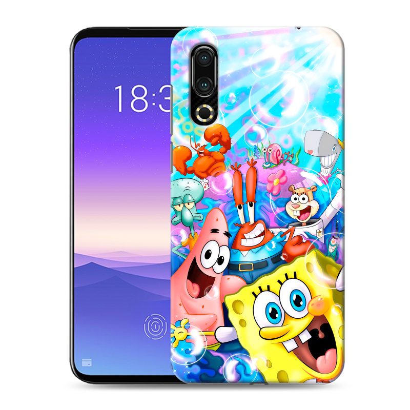 Пластиковый чехол на Meizu 16s с принтом спанчбоб спанч боб Пластиковый чехол на Meizu 16s с принтом спанчбоб спанч боб