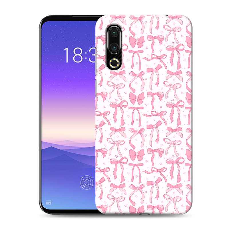 Пластиковый чехол на Meizu 16s с принтом Розовые бантики Пластиковый чехол на Meizu 16s с принтом Розовые бантики