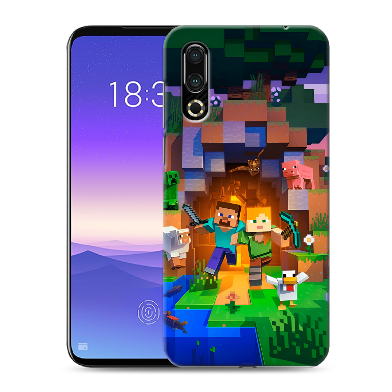 Пластиковый чехол на Meizu 16s с принтом Майнкрафт Minecraft Пластиковый чехол на Meizu 16s с принтом Майнкрафт Minecraft