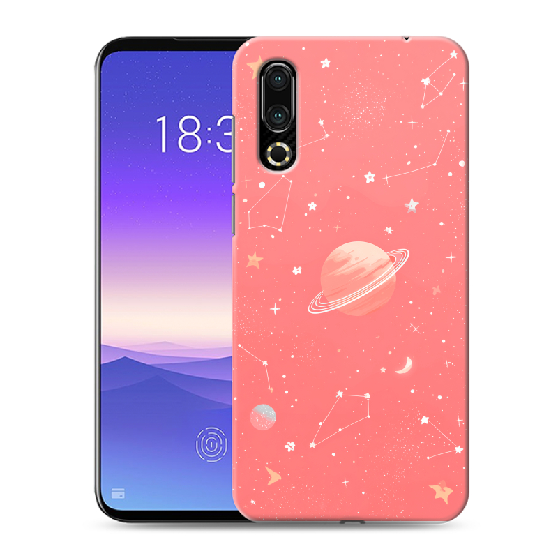 Пластиковый чехол на Meizu 16s с принтом Розовый космос Пластиковый чехол на Meizu 16s с принтом Розовый космос