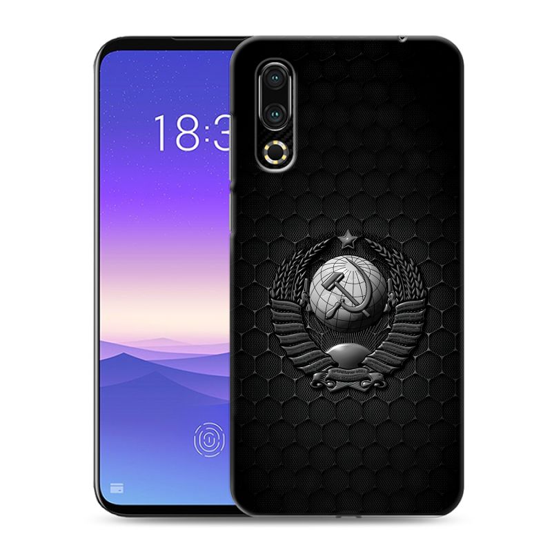 Пластиковый чехол на Meizu 16s с принтом Герб Флаг СССР Пластиковый чехол на Meizu 16s с принтом Герб Флаг СССР