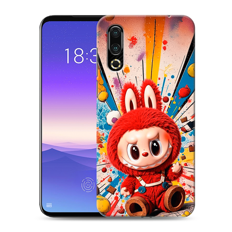 Пластиковый чехол на Meizu 16s с принтом Labubu Лабубу Пластиковый чехол на Meizu 16s с принтом Labubu Лабубу