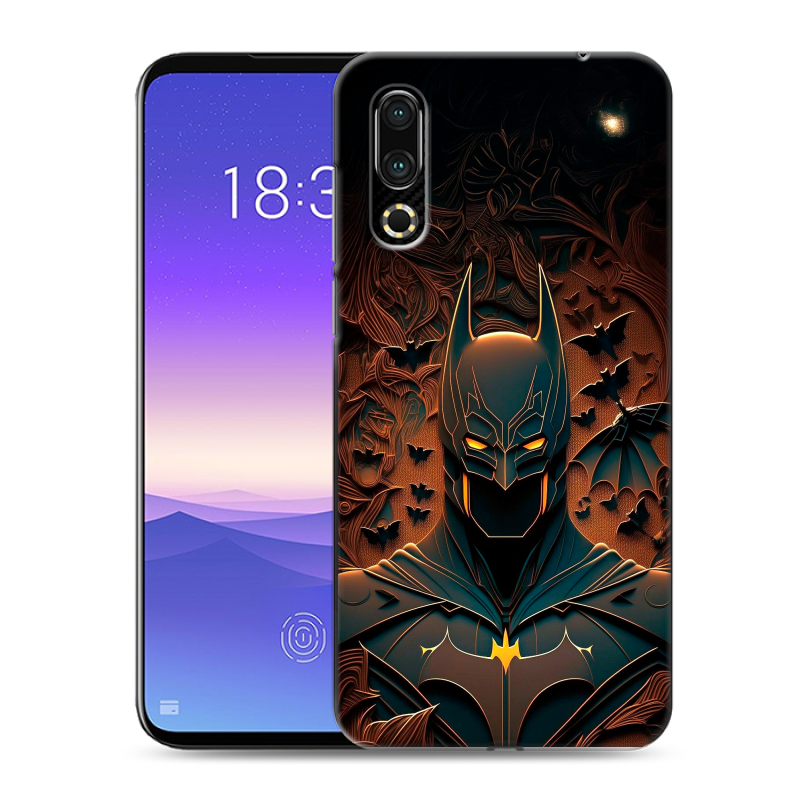 Пластиковый чехол на Meizu 16s с принтом Batman Бэтмен Пластиковый чехол на Meizu 16s с принтом Batman Бэтмен