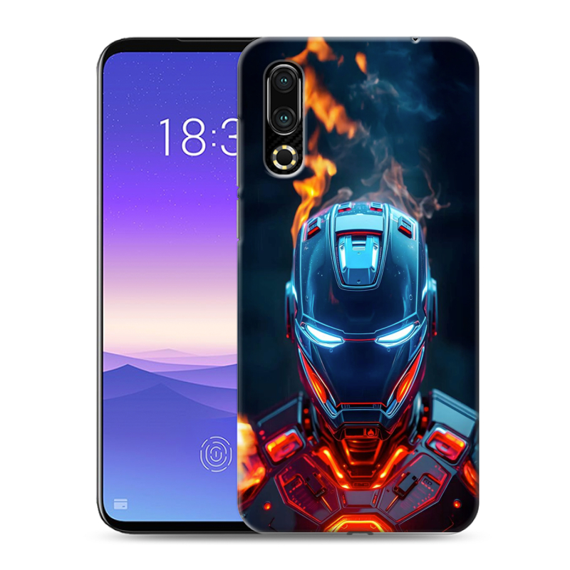 Пластиковый чехол на Meizu 16s с принтом IronMan Железный человек Пластиковый чехол на Meizu 16s с принтом IronMan Железный человек