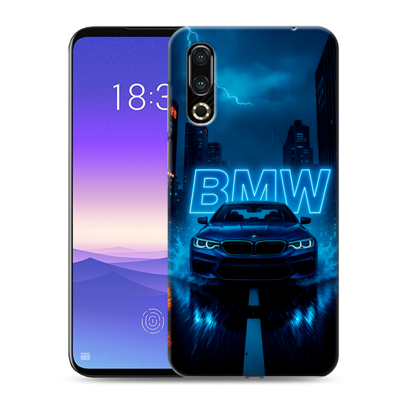 Пластиковый чехол на Meizu 16s с принтом BMW БМВ Пластиковый чехол на Meizu 16s с принтом BMW БМВ
