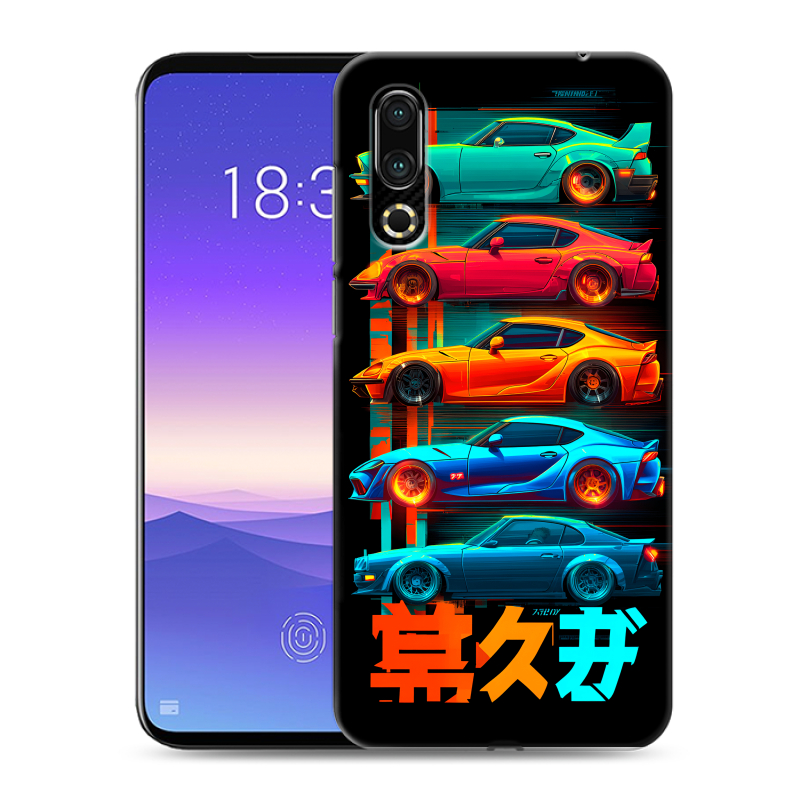 Пластиковый чехол на Meizu 16s с принтом машины тачки Пластиковый чехол на Meizu 16s с принтом машины тачки