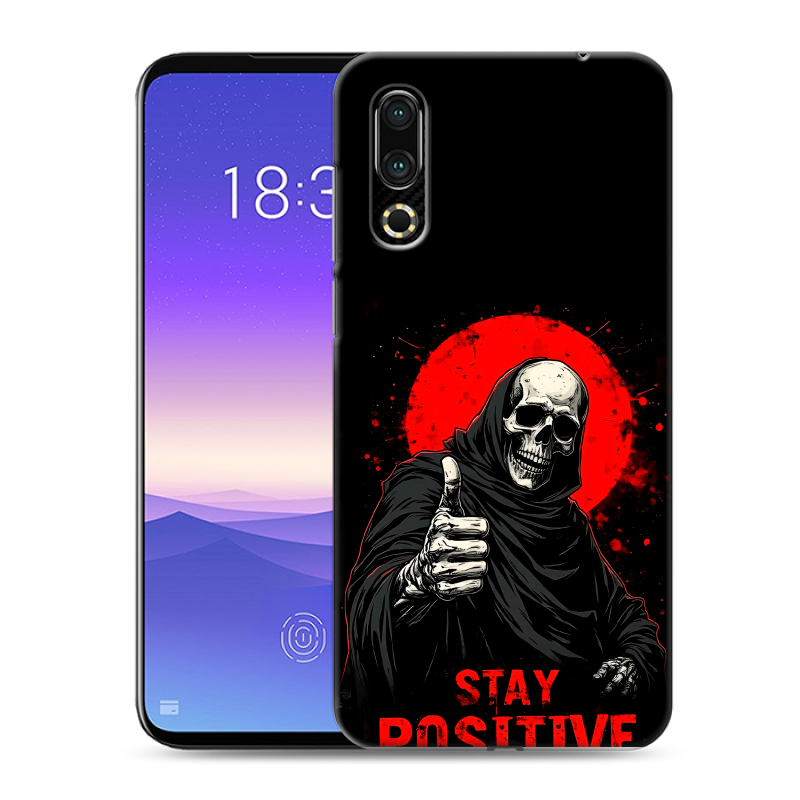 Пластиковый чехол на Meizu 16s с принтом смешной скелет Пластиковый чехол на Meizu 16s с принтом смешной скелет