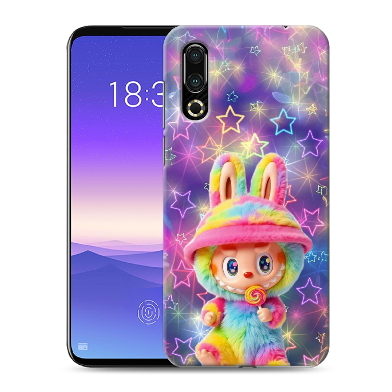 Пластиковый чехол на Meizu 16s с принтом Labubu Лабубу Пластиковый чехол на Meizu 16s с принтом Labubu Лабубу